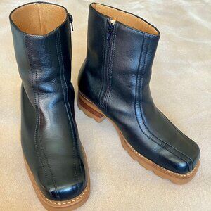 Durango Men's 8.5 Vintage Black Lug Sole Heeled Boot